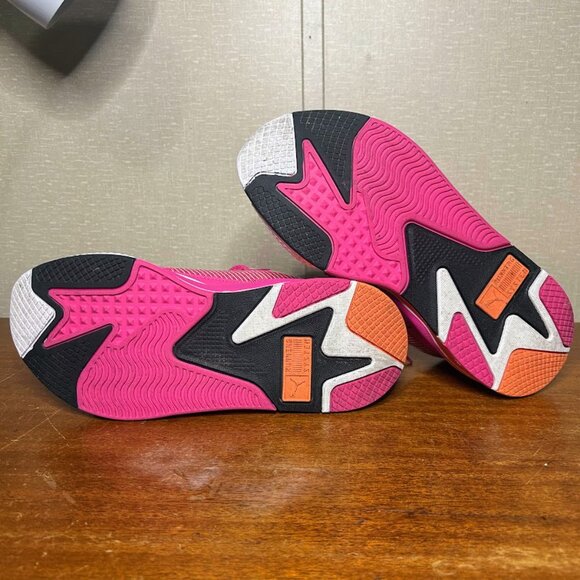 Puma Rs-X Toys 370750 Pink White Orange Running Shoes Women's Size 8.5 Jog - Picture 5 of 10
